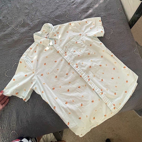 Mens peach button up - Picture 3 of 8
